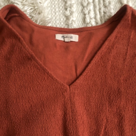 Madewell Texture&Thread Long-Sleeve Tie Front Top - Picture 4 of 6